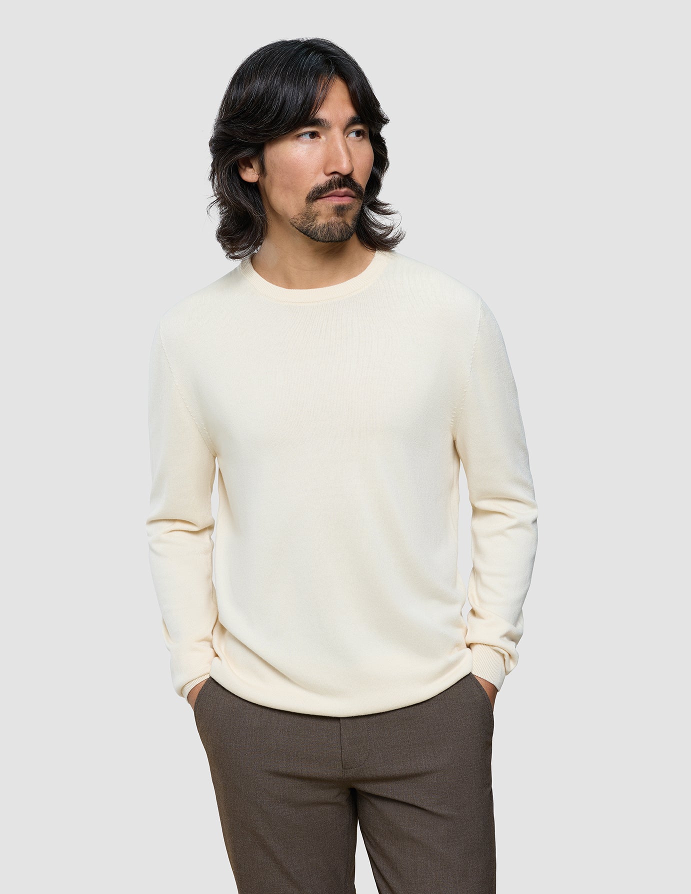 Seamless Core Knit Crewneck Birchwood